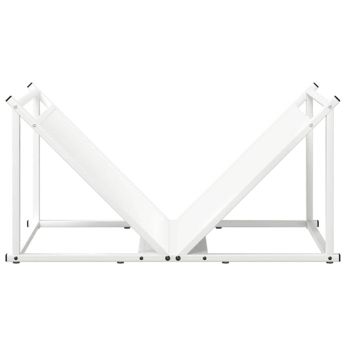 vidaXL Ράφι Καυσόξυλων Λευκό 70x43x34,5 εκ. Χάλυβας ψυχρής έλασης