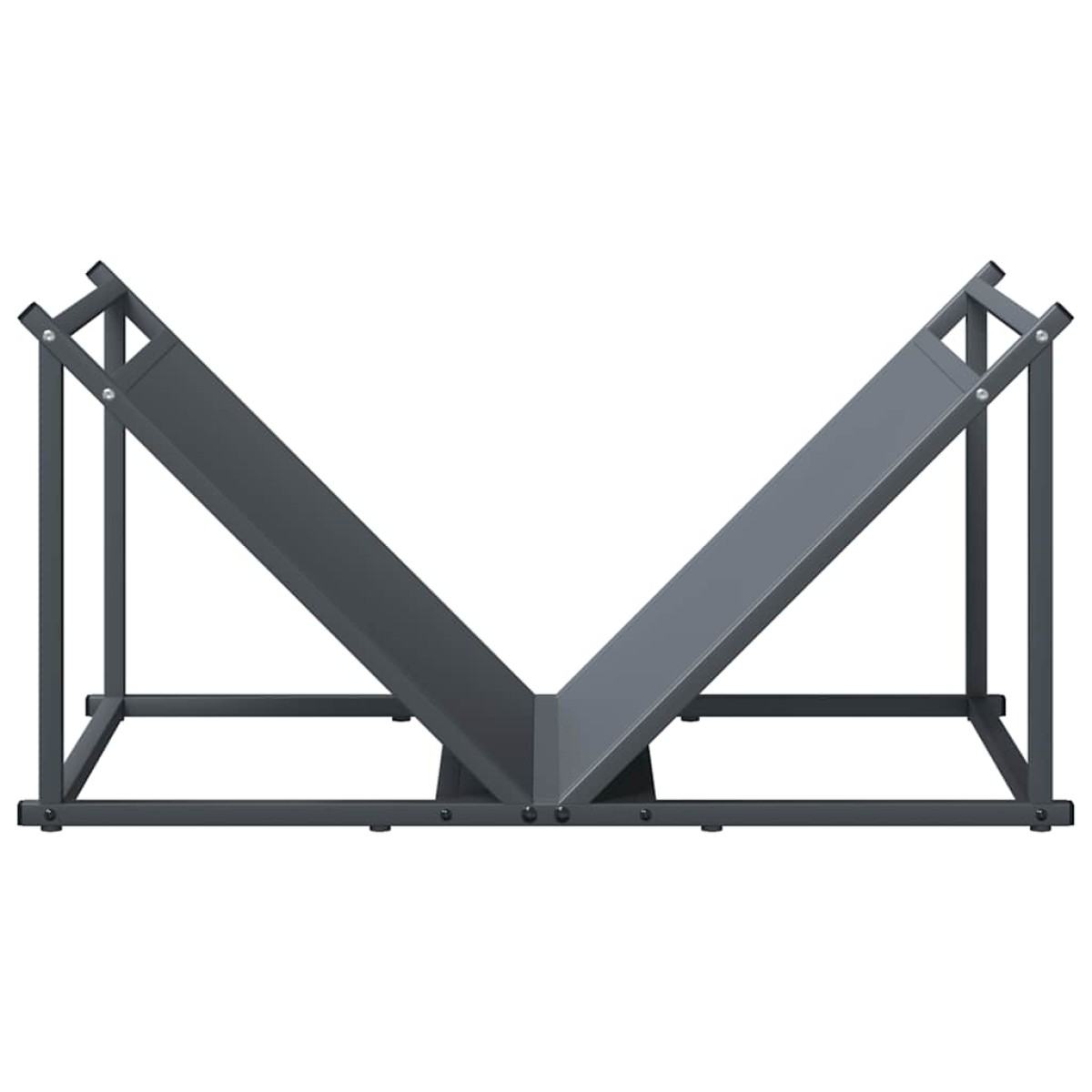 vidaXL Ράφι Καυσόξυλων Ανθρακί 70x43x34,5 εκ. Χάλυβας ψυχρής έλασης