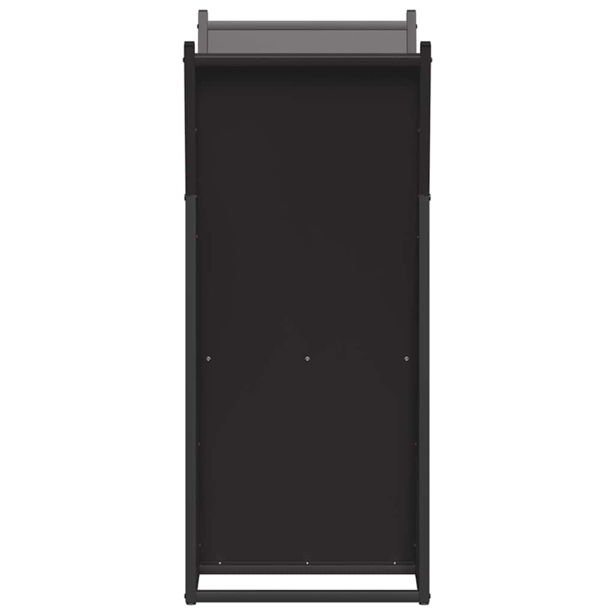 vidaXL Ράφι Καυσόξυλων Μαύρο 69,5x35x81 εκ. Χάλυβας ψυχρής έλασης