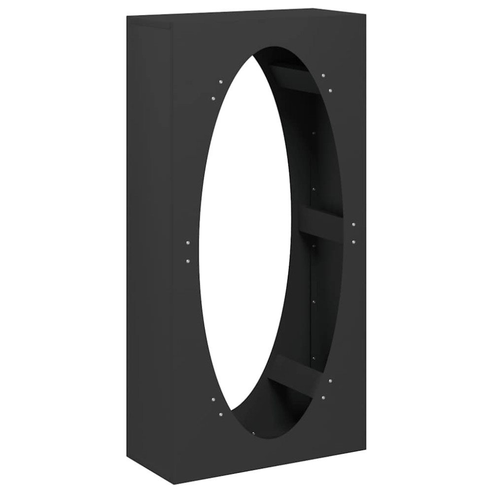 vidaXL Ράφι Καυσόξυλων Μαύρο 50x23x100 εκ. Χάλυβας ψυχρής έλασης