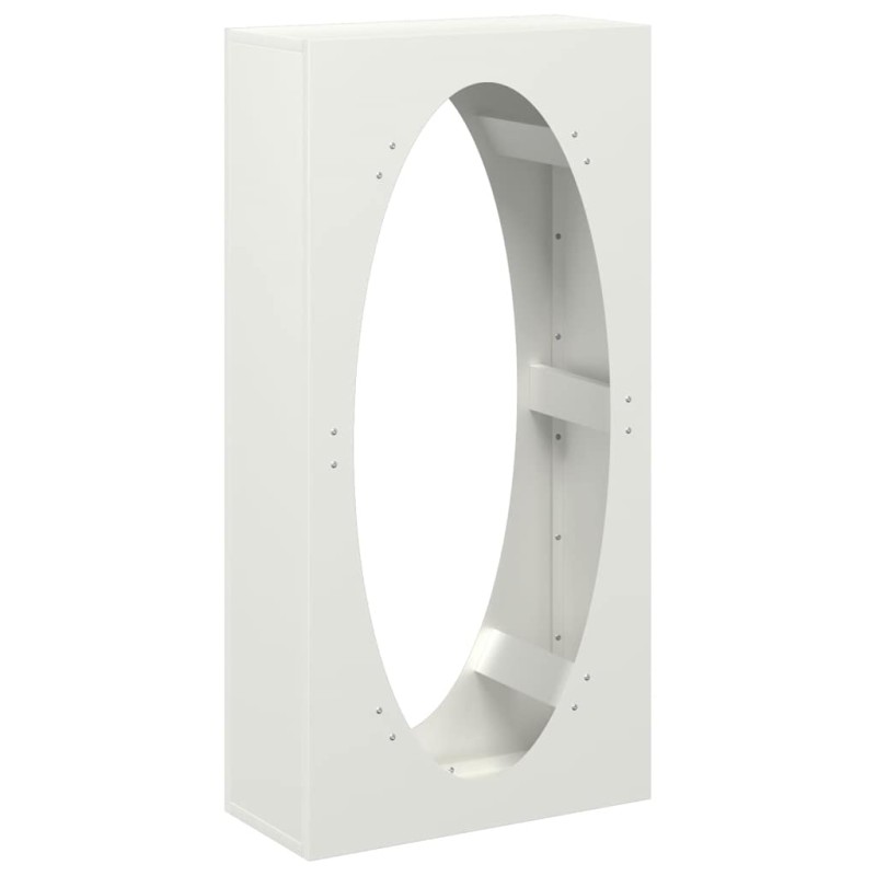 vidaXL Ράφι Καυσόξυλων Λευκό 50x23x100 εκ. Χάλυβας ψυχρής έλασης