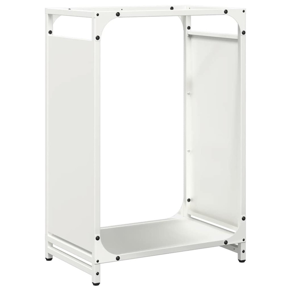 vidaXL Ράφι Καυσόξυλων Μαύρο 44x28x65 εκ. Χάλυβας ψυχρής έλασης