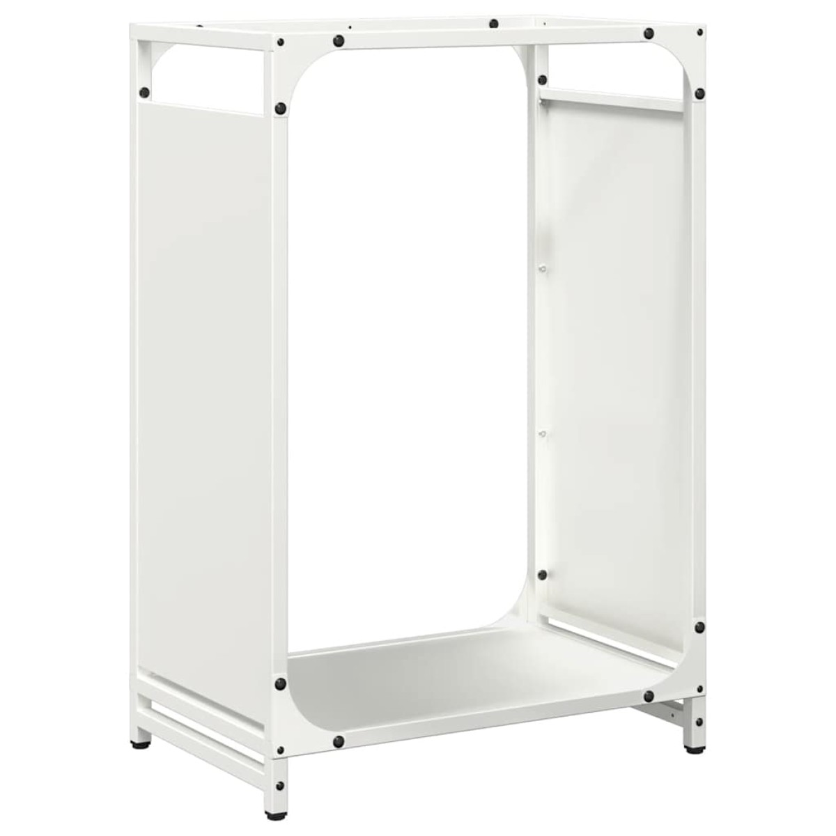 vidaXL Ράφι Καυσόξυλων Μαύρο 44x28x65 εκ. Χάλυβας ψυχρής έλασης