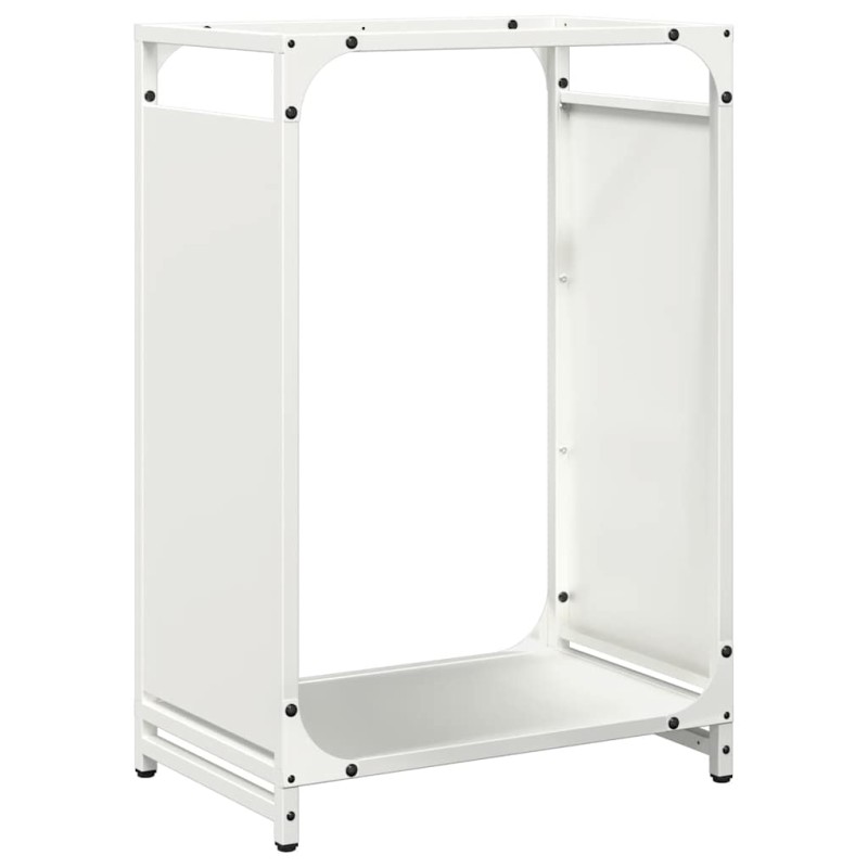 vidaXL Ράφι Καυσόξυλων Μαύρο 44x28x65 εκ. Χάλυβας ψυχρής έλασης