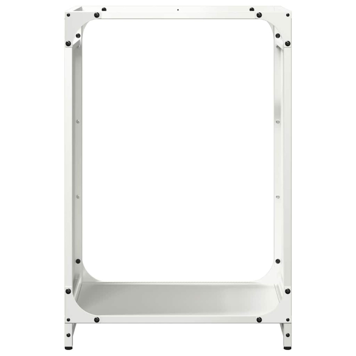 vidaXL Ράφι Καυσόξυλων Μαύρο 44x28x65 εκ. Χάλυβας ψυχρής έλασης
