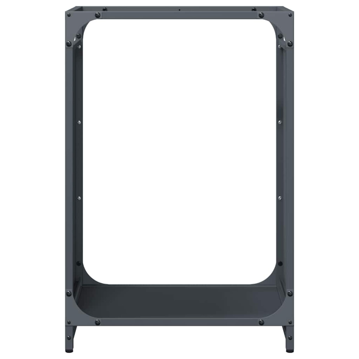 vidaXL Ράφι Καυσόξυλων Ανθρακί 44x28x65 εκ. Χάλυβας ψυχρής έλασης