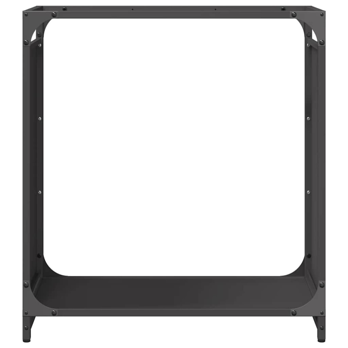 vidaXL Ράφι Καυσόξυλων Μαύρο 60x28x65 εκ. Χάλυβας ψυχρής έλασης