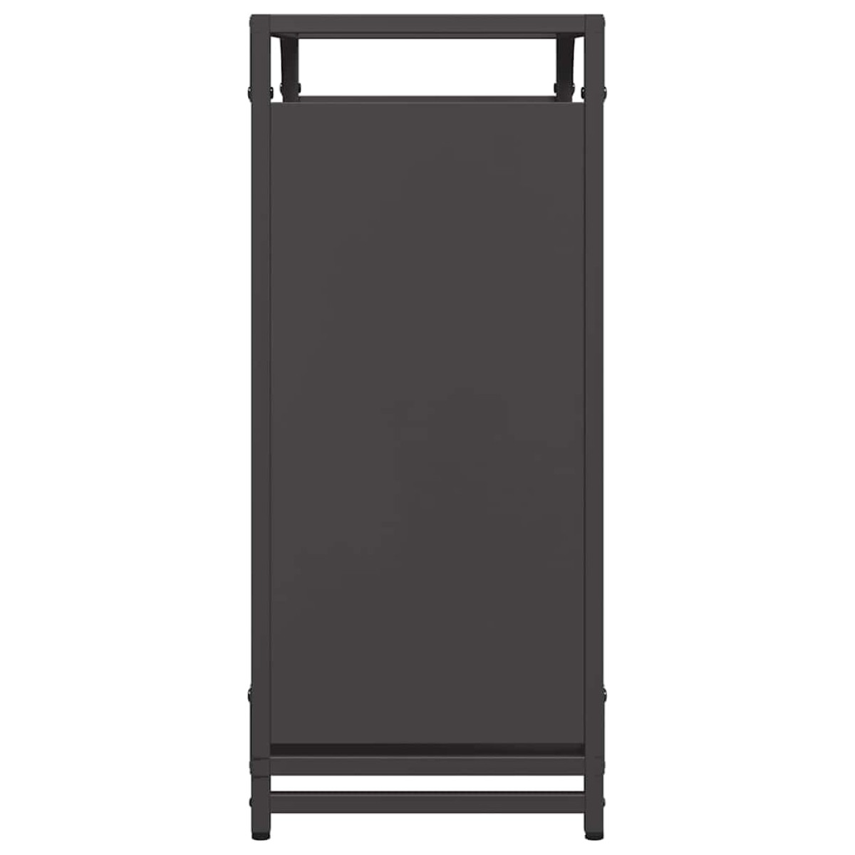vidaXL Ράφι Καυσόξυλων Μαύρο 60x28x65 εκ. Χάλυβας ψυχρής έλασης