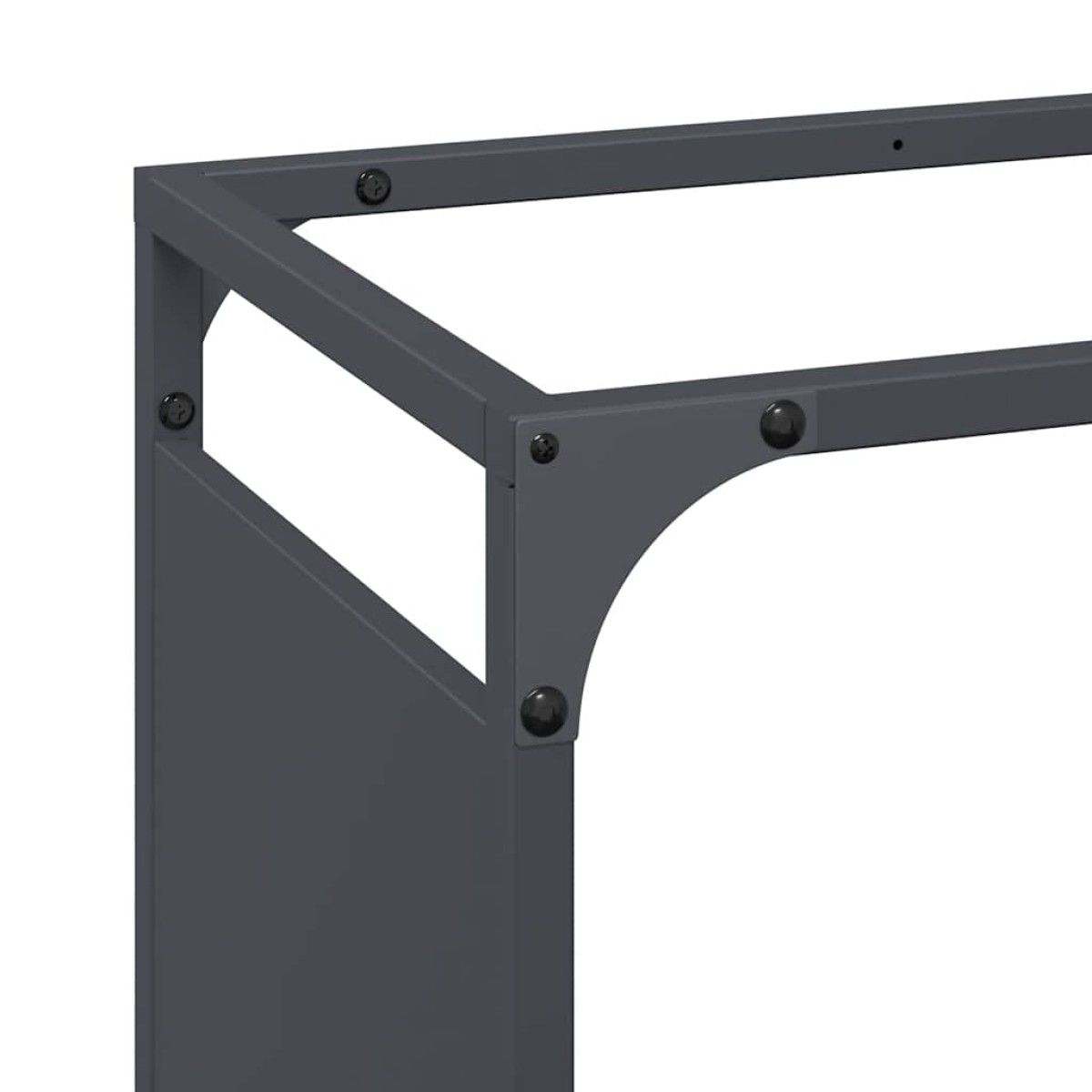 vidaXL Ράφι Καυσόξυλων Ανθρακί 60x28x65 εκ. Χάλυβας ψυχρής έλασης