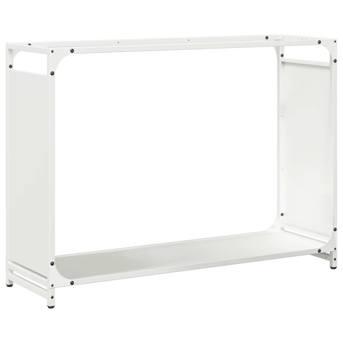vidaXL Ράφι Καυσόξυλων Λευκό 90x28x65 εκ. Χάλυβας ψυχρής έλασης