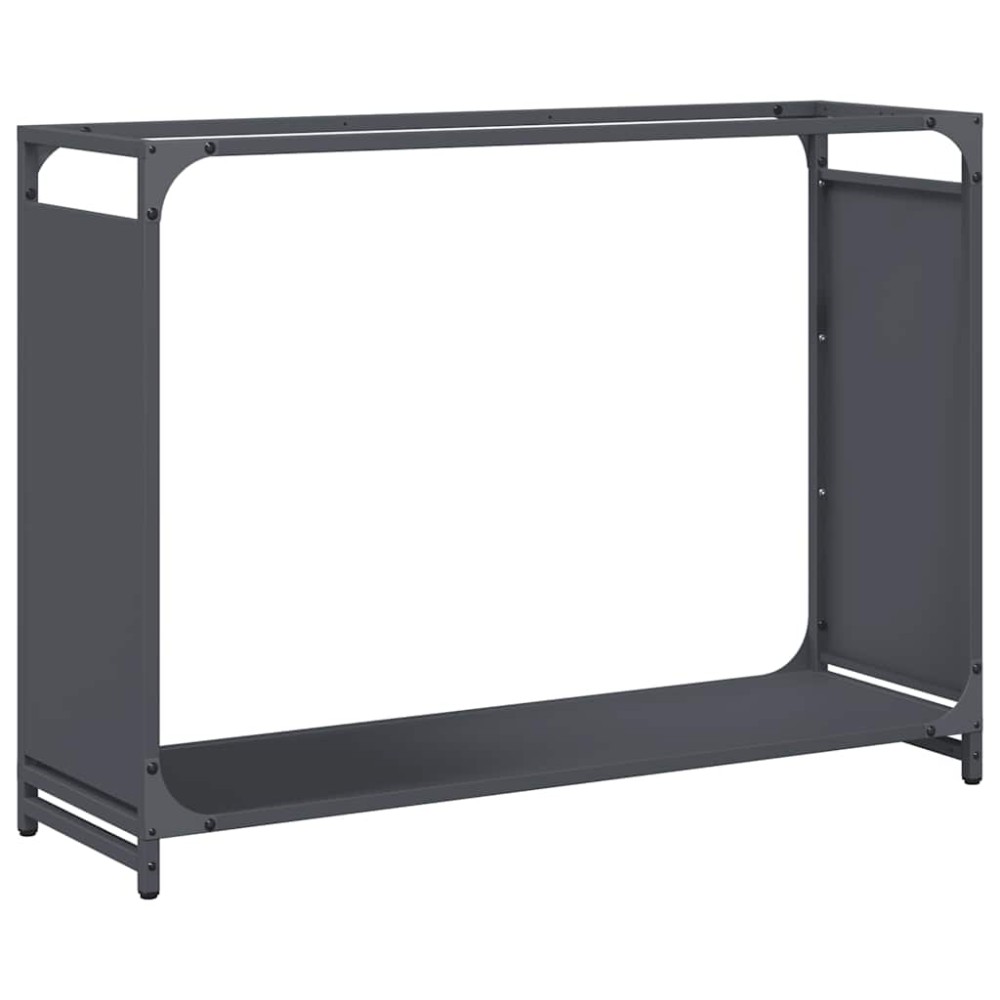vidaXL Ράφι Καυσόξυλων Ανθρακί 90x28x65 εκ. Χάλυβας ψυχρής έλασης