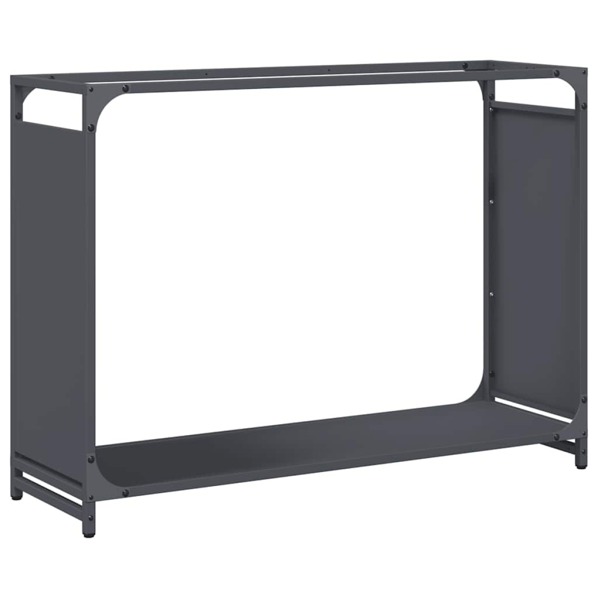 vidaXL Ράφι Καυσόξυλων Ανθρακί 90x28x65 εκ. Χάλυβας ψυχρής έλασης