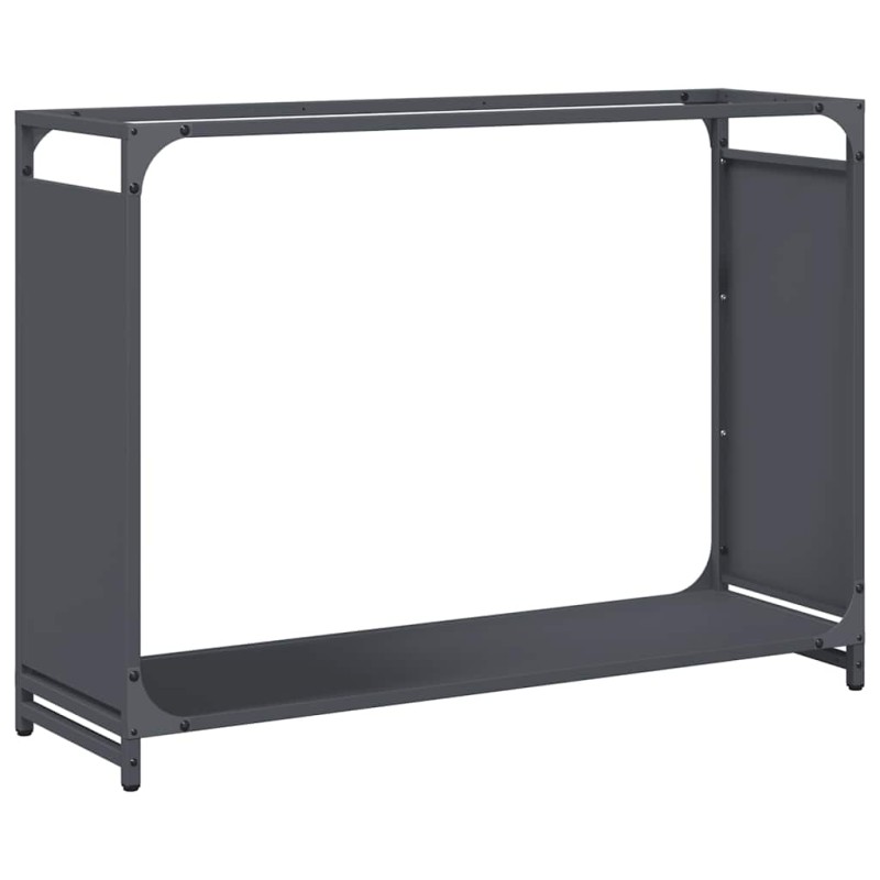 vidaXL Ράφι Καυσόξυλων Ανθρακί 90x28x65 εκ. Χάλυβας ψυχρής έλασης