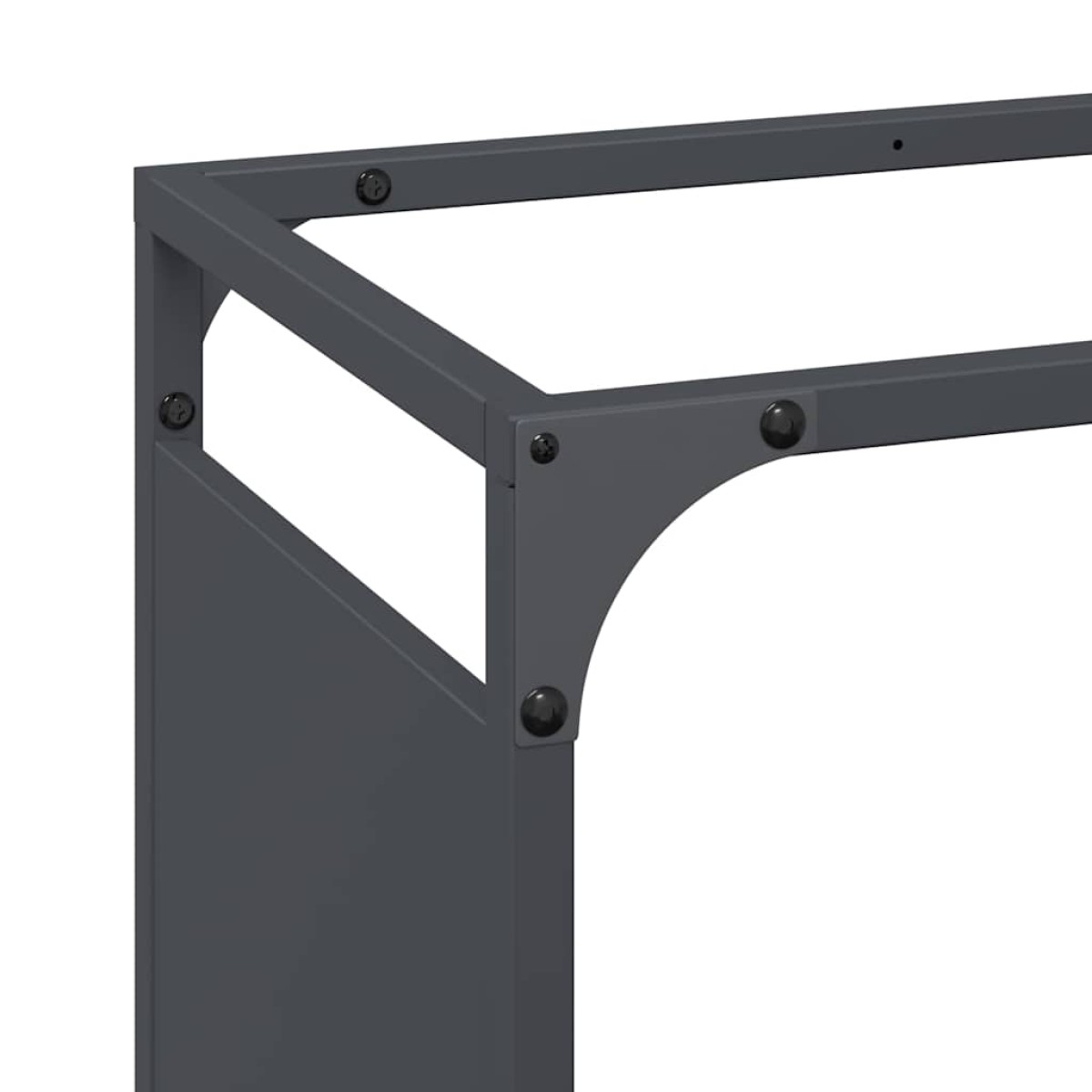 vidaXL Ράφι Καυσόξυλων Ανθρακί 90x28x65 εκ. Χάλυβας ψυχρής έλασης