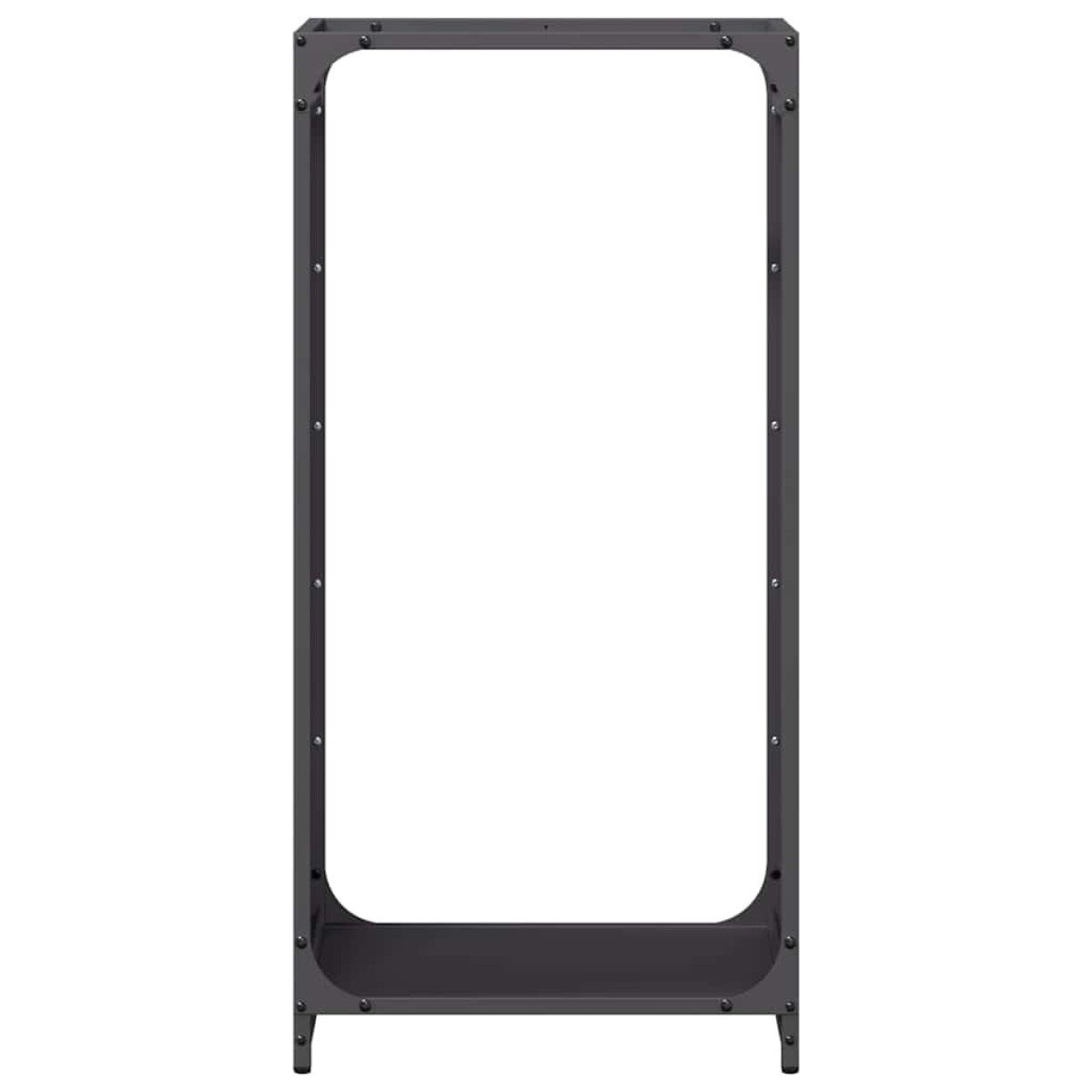 vidaXL Ράφι Καυσόξυλων Μαύρο 44x28x90 εκ. Χάλυβας ψυχρής έλασης