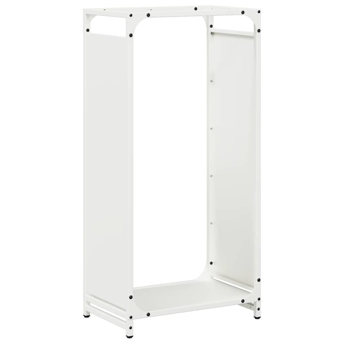 vidaXL Ράφι Καυσόξυλων Λευκό 44x28x90 εκ. Χάλυβας ψυχρής έλασης