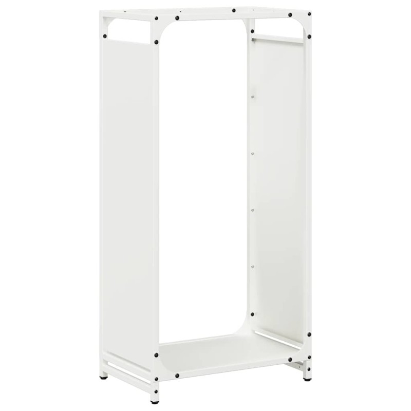 vidaXL Ράφι Καυσόξυλων Λευκό 44x28x90 εκ. Χάλυβας ψυχρής έλασης
