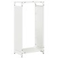 vidaXL Ράφι Καυσόξυλων Λευκό 44x28x90 εκ. Χάλυβας ψυχρής έλασης