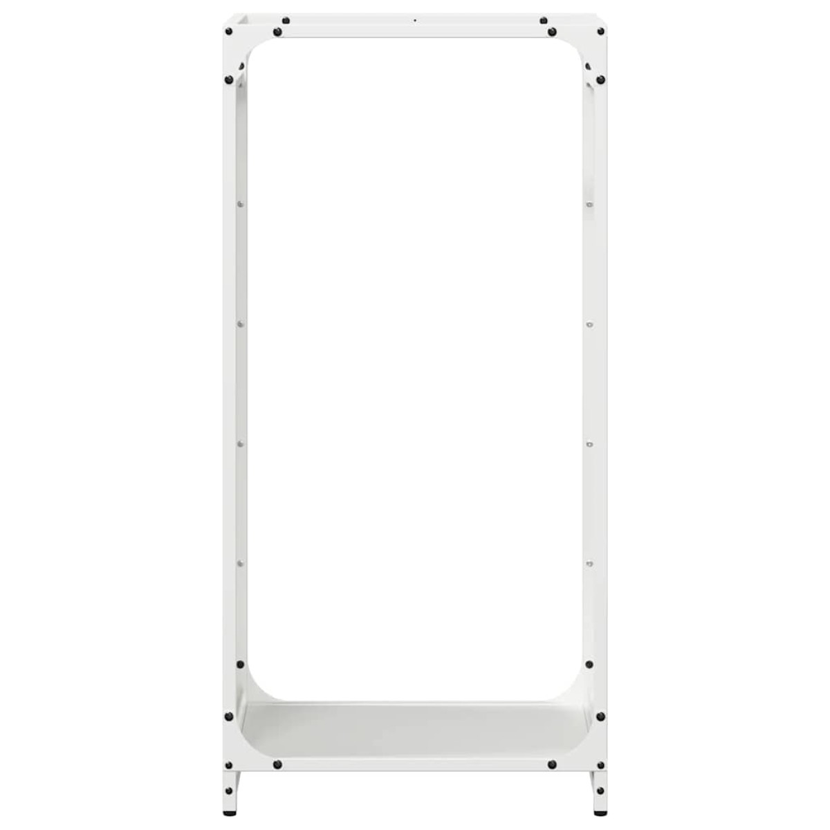 vidaXL Ράφι Καυσόξυλων Λευκό 44x28x90 εκ. Χάλυβας ψυχρής έλασης