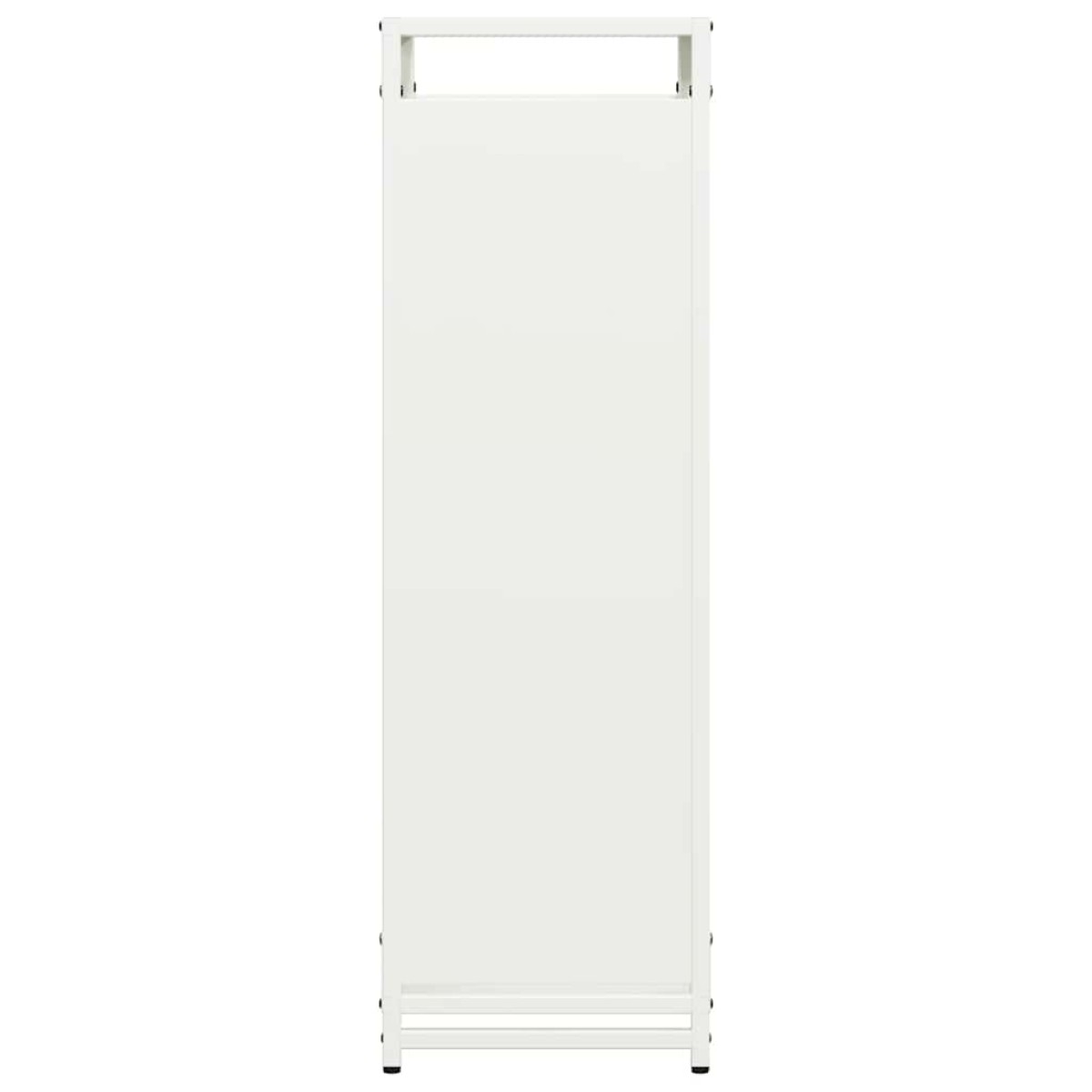 vidaXL Ράφι Καυσόξυλων Λευκό 44x28x90 εκ. Χάλυβας ψυχρής έλασης