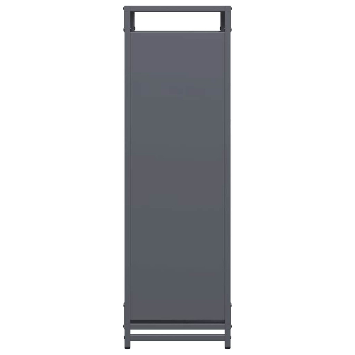 vidaXL Ράφι Καυσόξυλων Ανθρακί 44x28x90 εκ. Χάλυβας ψυχρής έλασης