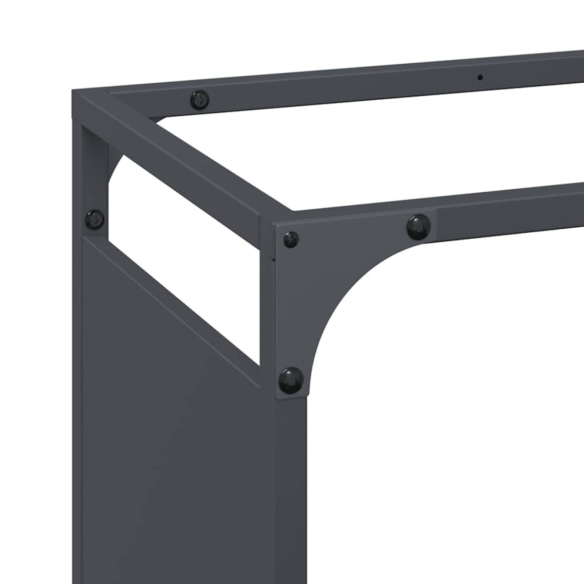 vidaXL Ράφι Καυσόξυλων Ανθρακί 44x28x90 εκ. Χάλυβας ψυχρής έλασης
