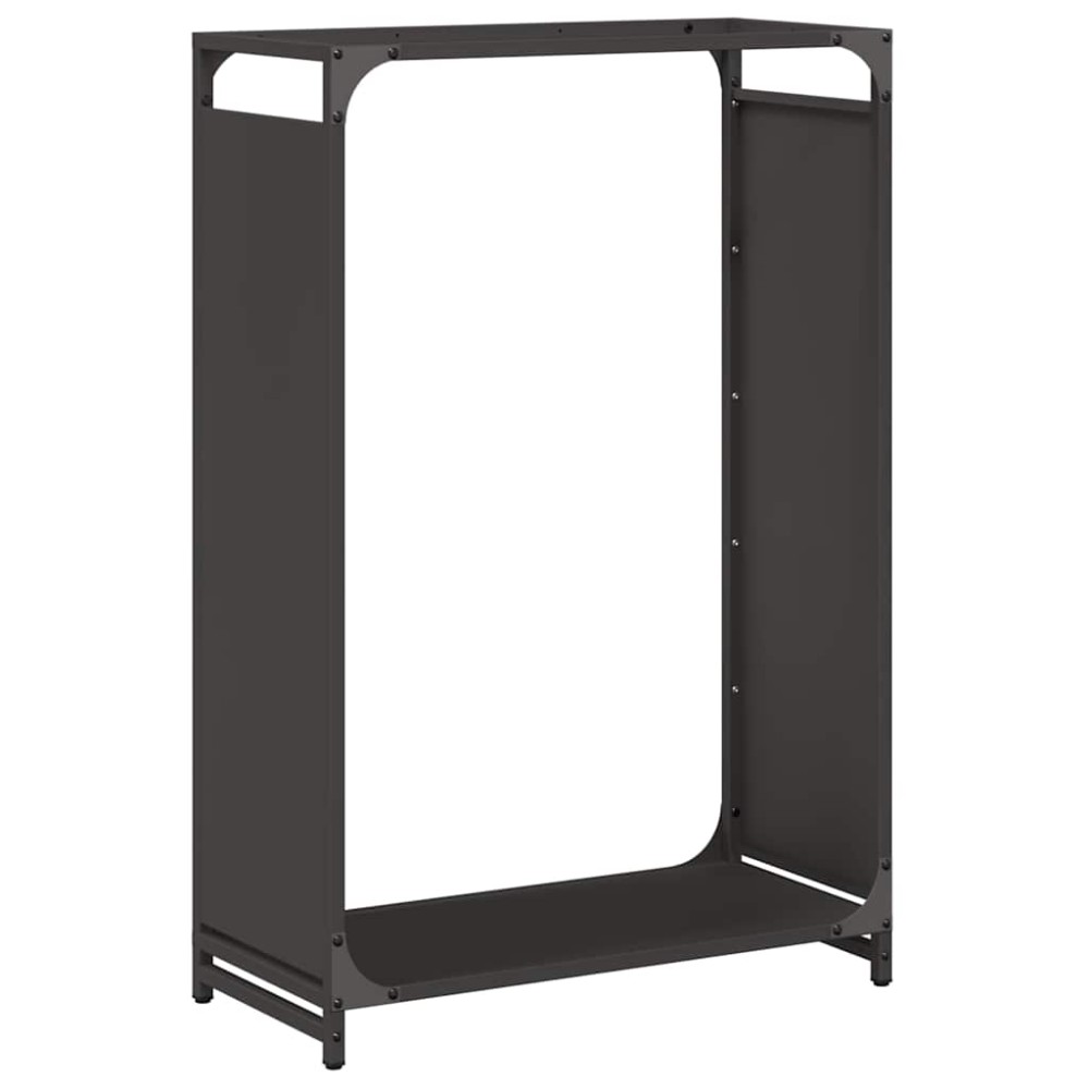 vidaXL Ράφι για καυσόξυλα Μαύρο 60x28x90 cm Ατσάλι ψυχρής έλασης