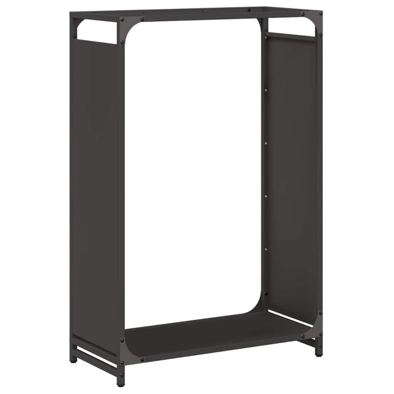 vidaXL Ράφι για καυσόξυλα Μαύρο 60x28x90 cm Ατσάλι ψυχρής έλασης