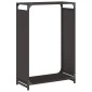 vidaXL Ράφι για καυσόξυλα Μαύρο 60x28x90 cm Ατσάλι ψυχρής έλασης