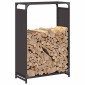 vidaXL Ράφι για καυσόξυλα Μαύρο 60x28x90 cm Ατσάλι ψυχρής έλασης