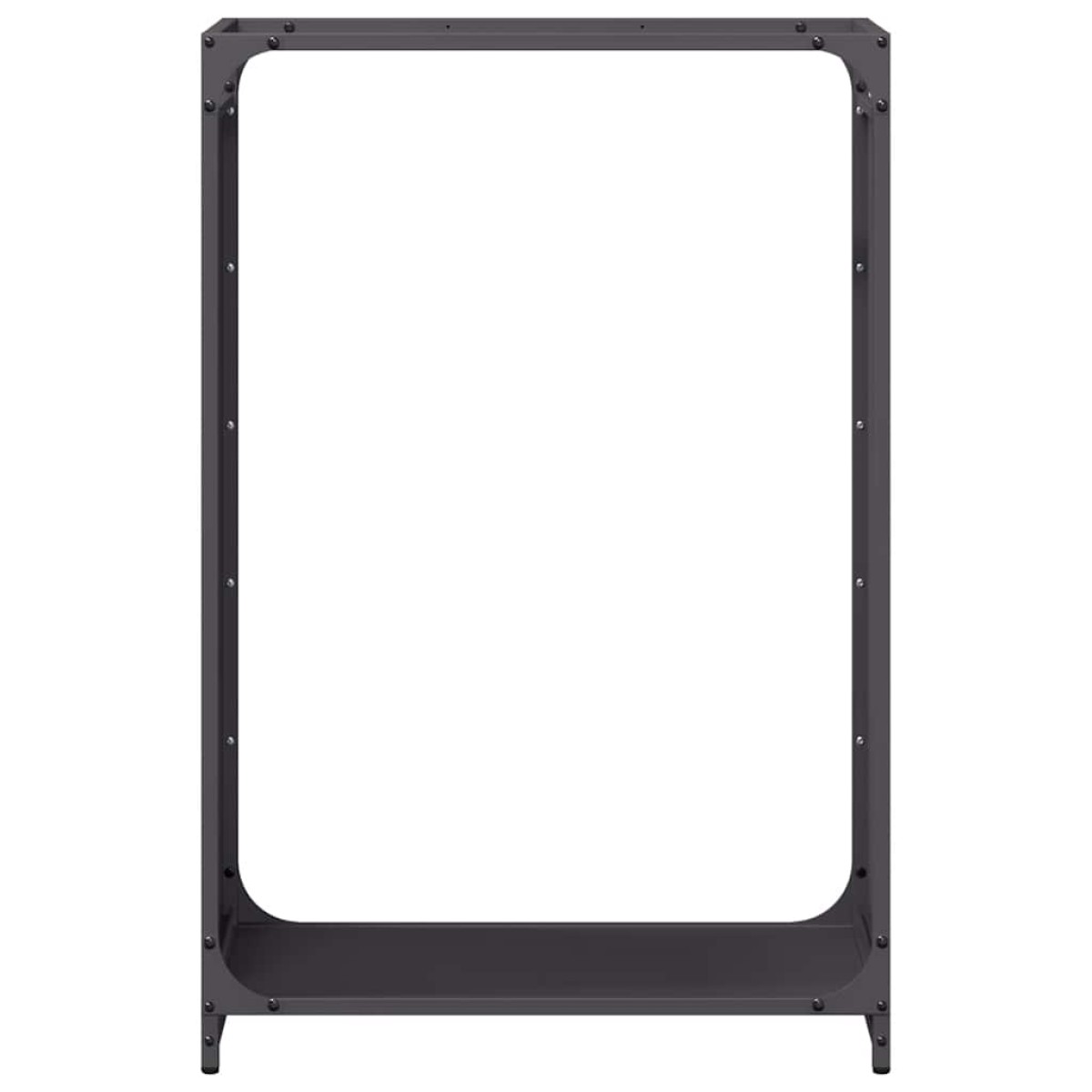 vidaXL Ράφι για καυσόξυλα Μαύρο 60x28x90 cm Ατσάλι ψυχρής έλασης