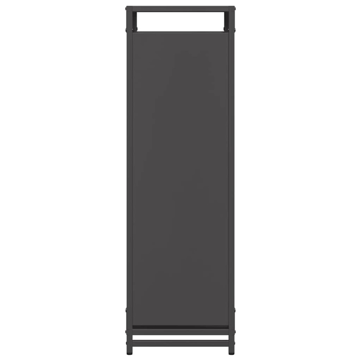 vidaXL Ράφι για καυσόξυλα Μαύρο 60x28x90 cm Ατσάλι ψυχρής έλασης