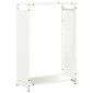 vidaXL Ράφι για καυσόξυλα Λευκό 60x28x90 cm Ατσάλι ψυχρής έλασης