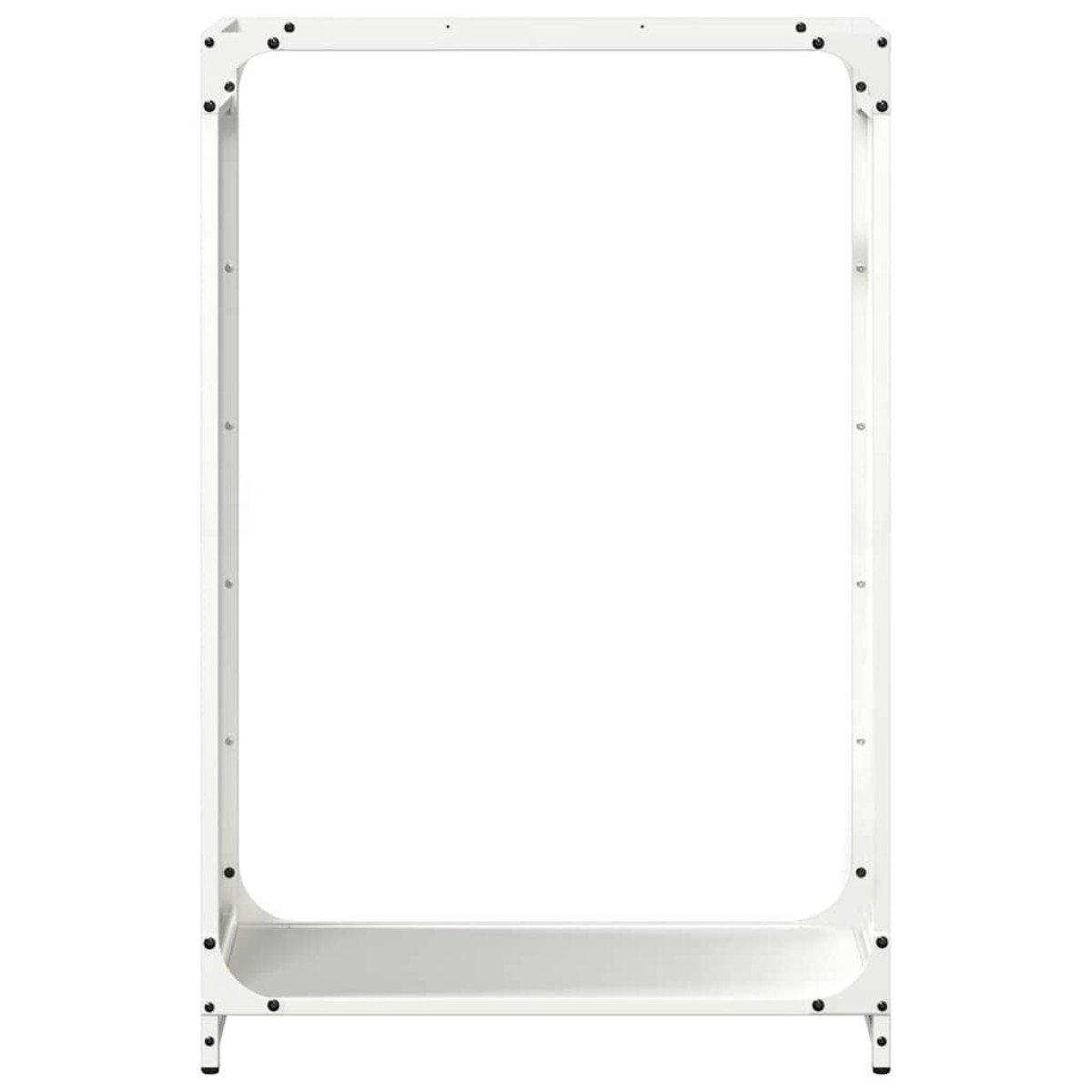 vidaXL Ράφι για καυσόξυλα Λευκό 60x28x90 cm Ατσάλι ψυχρής έλασης