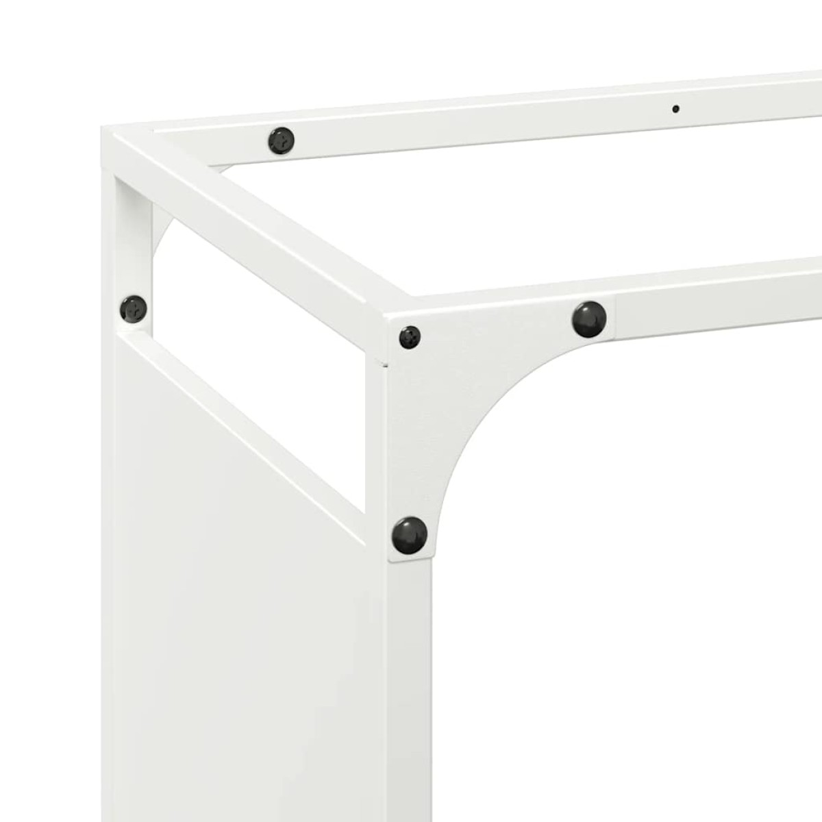 vidaXL Ράφι για καυσόξυλα Λευκό 60x28x90 cm Ατσάλι ψυχρής έλασης