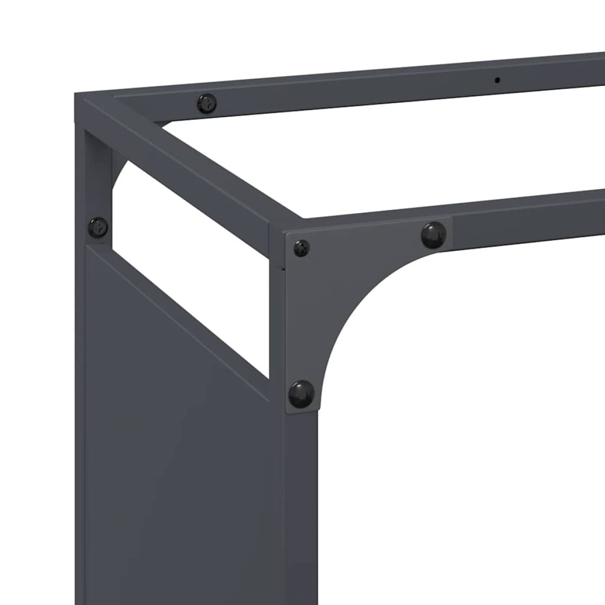 vidaXL Ράφι για καυσόξυλα Ανθρακί 60x28x90 cm Ατσάλι ψυχρής έλασης