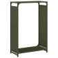 vidaXL Ράφι για καυσόξυλα Ελαιοπράσινο 60x28x90cm Ατσάλι ψυχρής έλασης