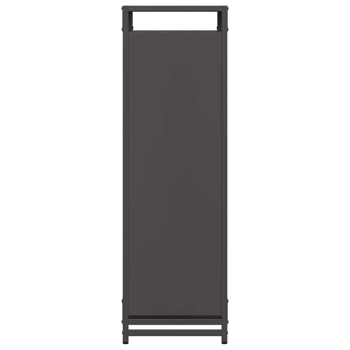 vidaXL Ράφι για καυσόξυλα Μαύρο 90x28x90 cm Ατσάλι ψυχρής έλασης
