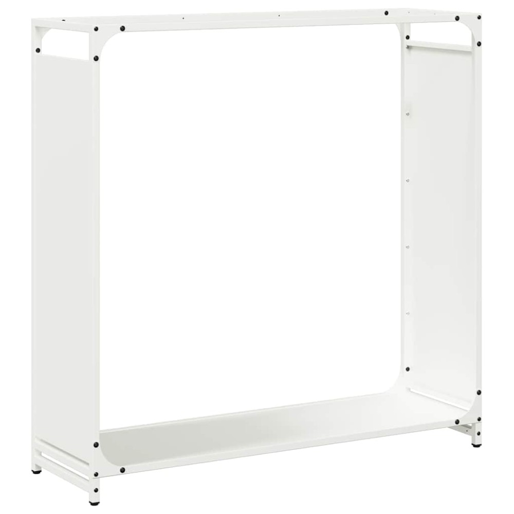 vidaXL Ράφι για καυσόξυλα Λευκό 90x28x90 cm Ατσάλι ψυχρής έλασης