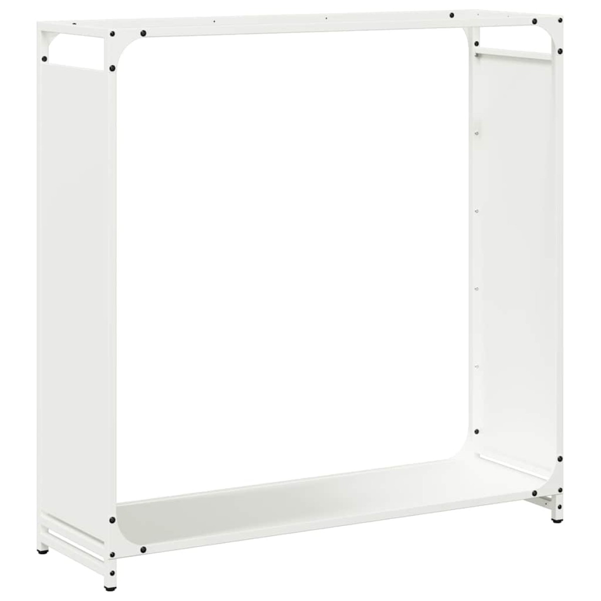 vidaXL Ράφι για καυσόξυλα Λευκό 90x28x90 cm Ατσάλι ψυχρής έλασης