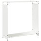 vidaXL Ράφι για καυσόξυλα Λευκό 90x28x90 cm Ατσάλι ψυχρής έλασης