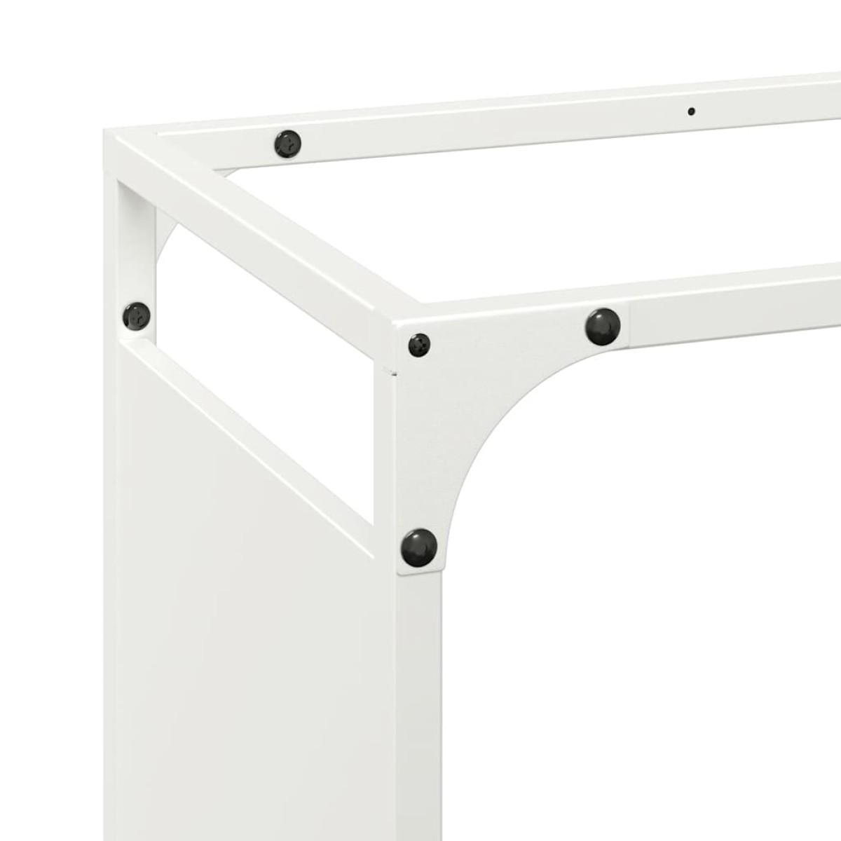 vidaXL Ράφι για καυσόξυλα Λευκό 90x28x90 cm Ατσάλι ψυχρής έλασης