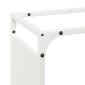 vidaXL Ράφι για καυσόξυλα Λευκό 90x28x90 cm Ατσάλι ψυχρής έλασης