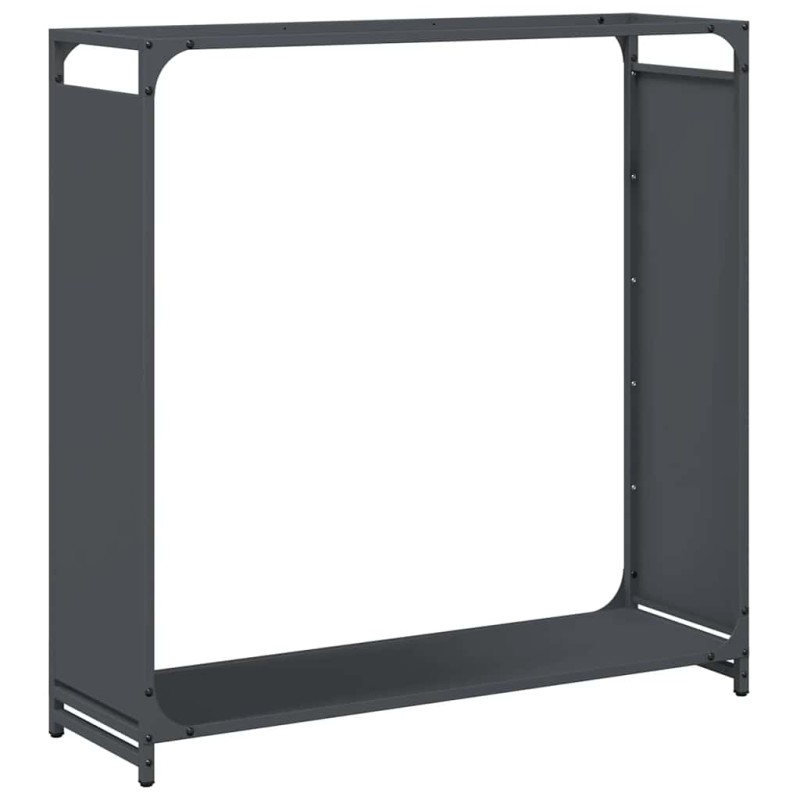 vidaXL Ράφι για καυσόξυλα Ανθρακί 90x28x90 cm Ατσάλι ψυχρής έλασης