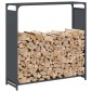 vidaXL Ράφι για καυσόξυλα Ανθρακί 90x28x90 cm Ατσάλι ψυχρής έλασης