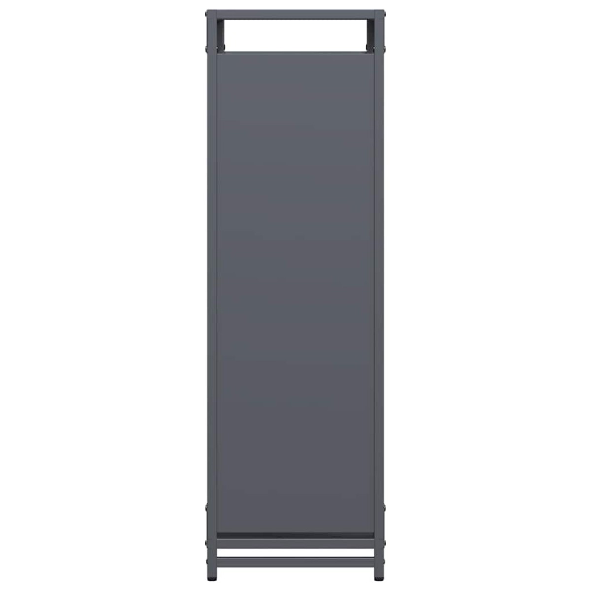 vidaXL Ράφι για καυσόξυλα Ανθρακί 90x28x90 cm Ατσάλι ψυχρής έλασης