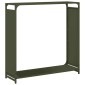 vidaXL Ράφι για καυσόξυλα Ελαιοπράσινο 90x28x90cm Ατσάλι ψυχρής έλασης