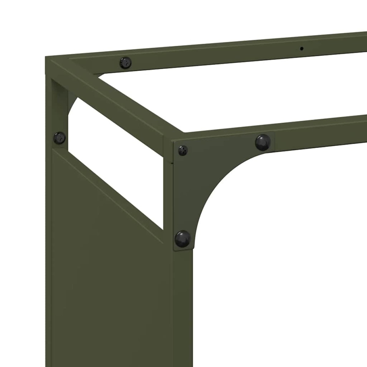 vidaXL Ράφι για καυσόξυλα Ελαιοπράσινο 90x28x90cm Ατσάλι ψυχρής έλασης