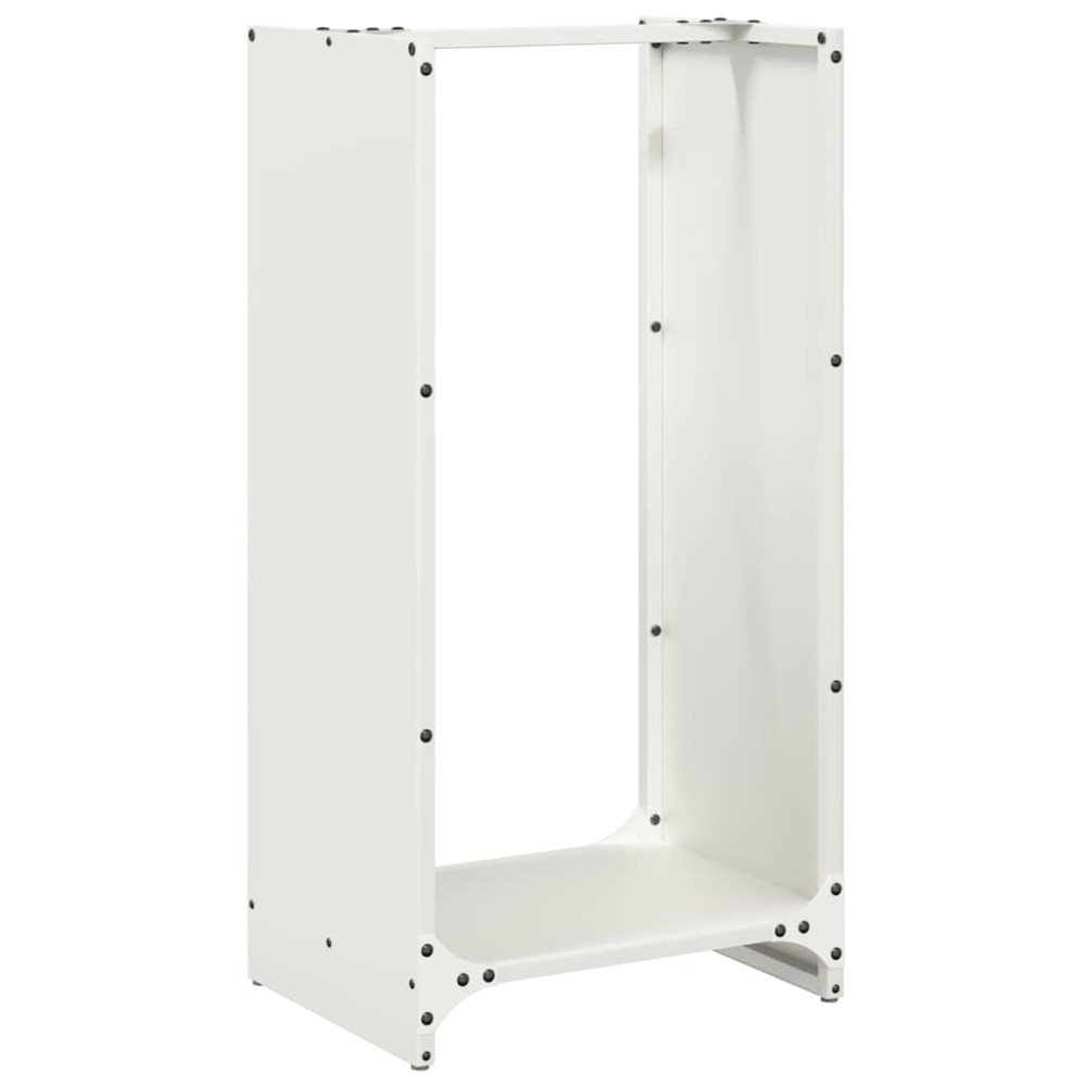 vidaXL Ράφι Καυσόξυλων Λευκό 40x30x80 εκ. Χάλυβας ψυχρής έλασης