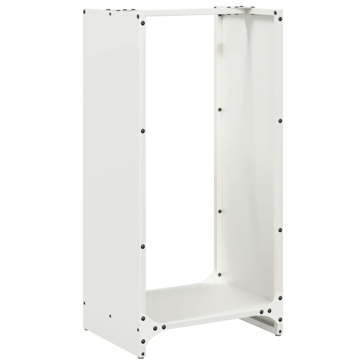 vidaXL Ράφι Καυσόξυλων Λευκό 40x30x80 εκ. Χάλυβας ψυχρής έλασης